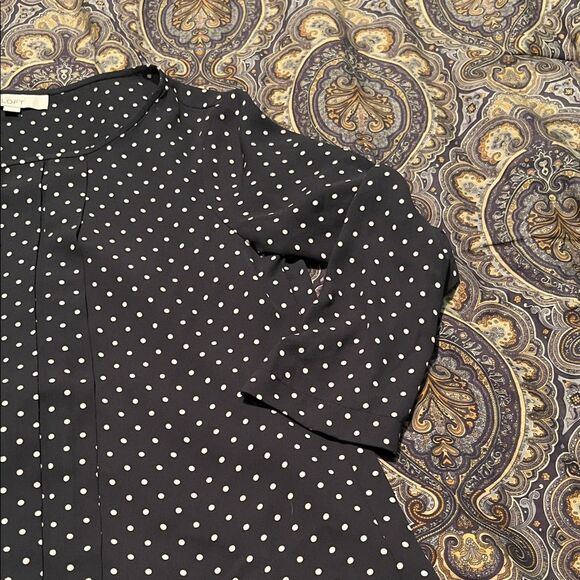 Loft Polka Dot Women's Top - blue and White - Picture 2 of 8